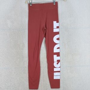 Nike Just Do it Women's Salmon Cotton Athletic Leggings Size S